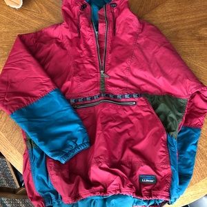 Vintage LL Bean Aztec anorak pullover jacket large